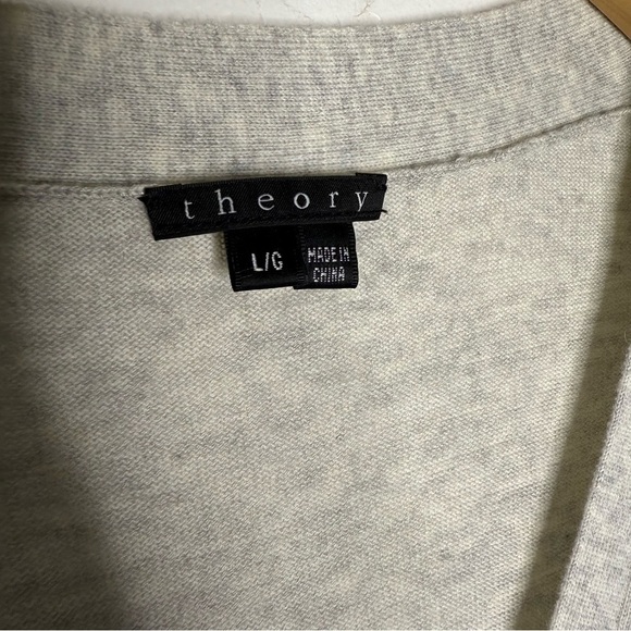 Theory Cotton Cashmere Cardigan Sweater Size Large - Picture 6 of 7